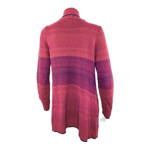 Cabi | Long Red Blue Knit Joy Sweater Cardigan 827 | M - Picture 6 of 8